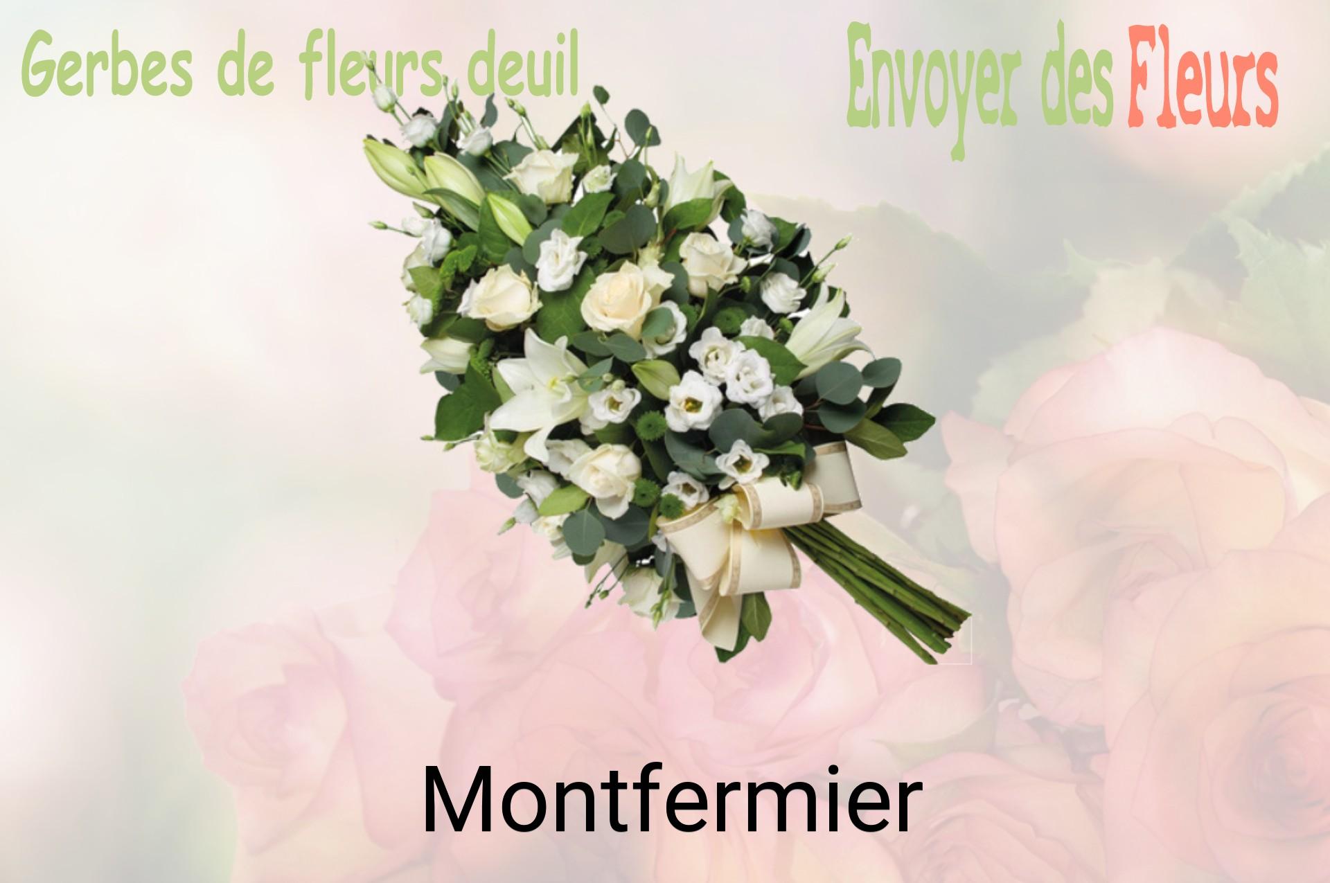 Gerbe de fleurs de deuil livrée à Montfermier